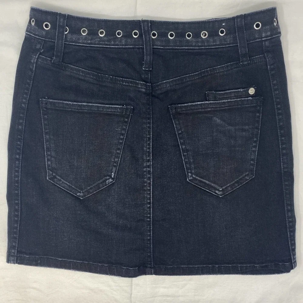 NWT Current/Elliott The 7-Pocket Studded Mini Skirt Size 25
